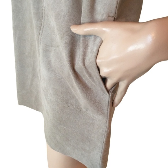 Aritzia Wilfred Free Nori Vegan Suede Dress Oversize Pockets - Picture 10 of 15
